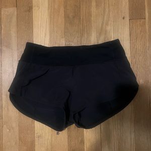 BLACK LULULEMON SHORTS
